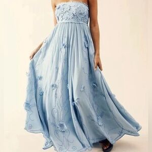 Free People Rosa maxi dress- blue size M